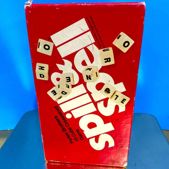 VINTAGE 70’s GAME PARKER BROTHEZrS SPILL & SPELL 15 CUBE CROSSWORD GAME COMPLETE - Picture 8 of 12
